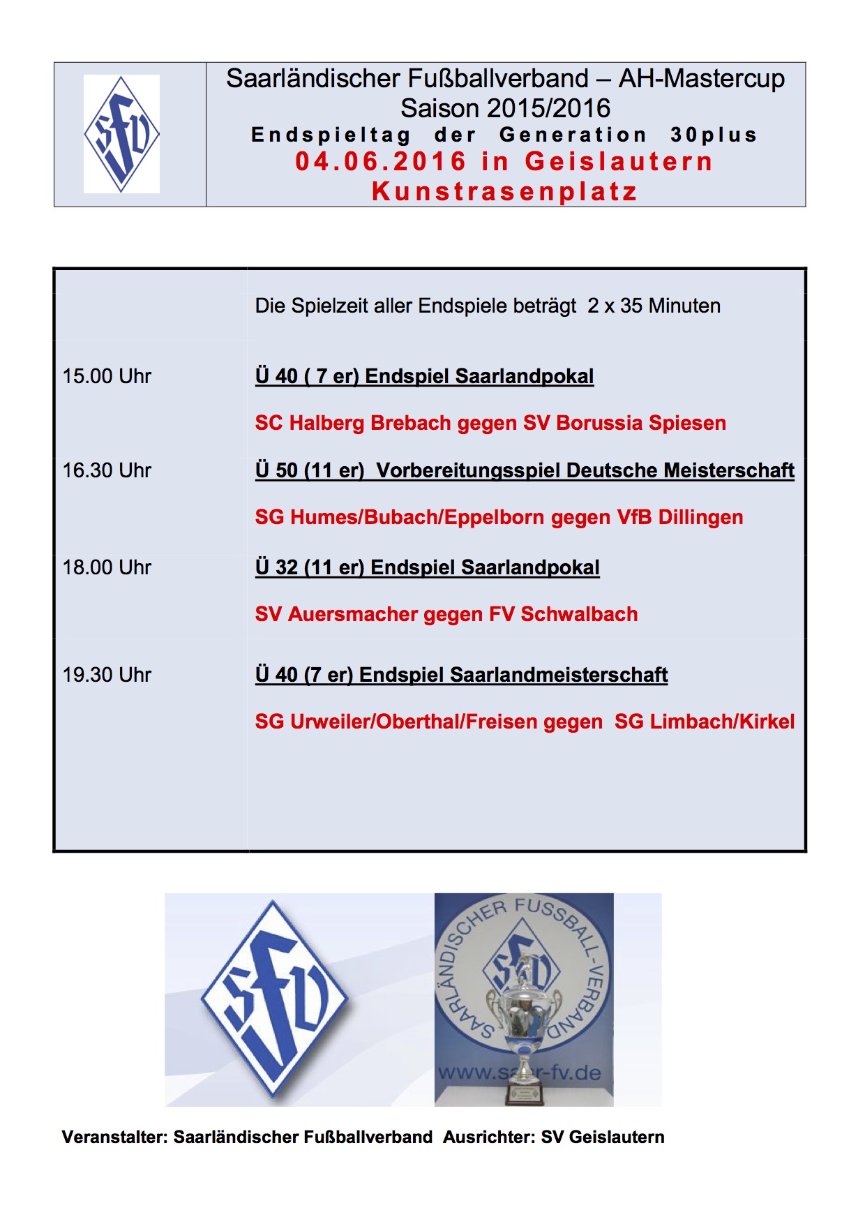 spielplan sfv mastercup 2016